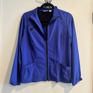Zenergy Golf by Chico's Jacket Blue Collared Zip Up Pockets Long Sleeve Sz XS/0